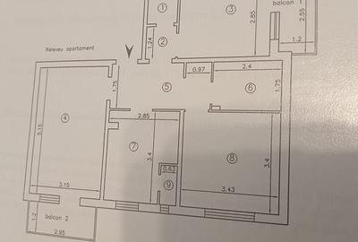 Apartament 3 camere Zugravi - Billa - 10