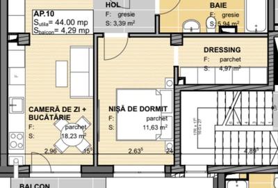 Apartament cu 2 camere semidecomandat în Apahida