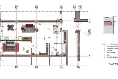 Metrou 1 Decembrie 1918 - Apartament 2 Camere  72 mp - Gradina 27 mp - 2