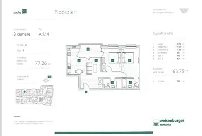 Apartament 3 camere+balcon I  Incalzire in pardoseala| Comision 0%| - 7
