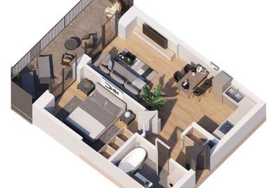 Apartament cu 2 camere decomandat, mobilat în Theodor Pallady - 4