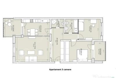 Apartament cu 3 camere decomandat în Central - 2