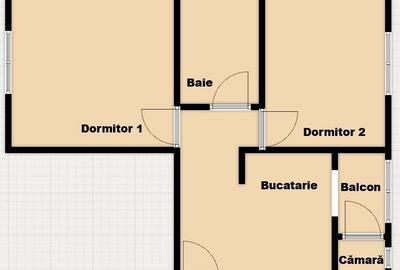 Apartament cu 2 camere decomandat în Exterior Vest - 8