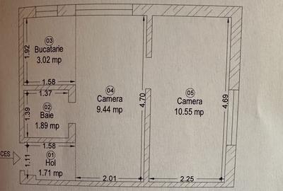 Apartament cu 2 camere nedecomandat, mobilat în Șagului - 3