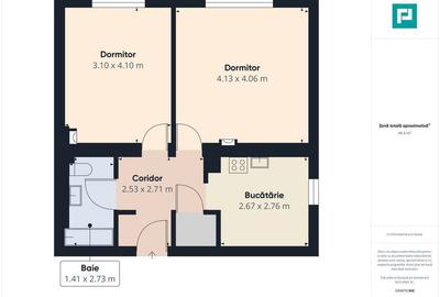 Apartament cu 2 camere decomandat în Giarmata - 6