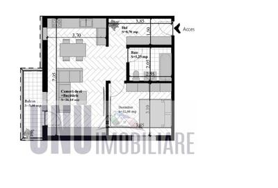 Apartament cu 2 camere decomandat în Bucium - 6