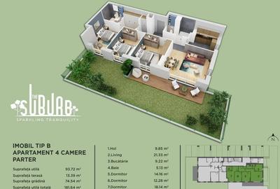 Apartament cu 4 camere cu gradina The Suburb Buftea - 8