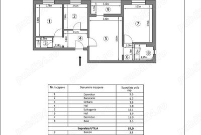 Apartament cu 3 camere semidecomandat în Sulina - 6