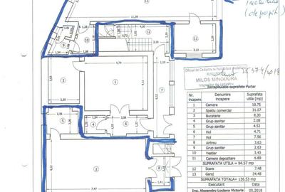Spatiu comercial stradal 39,22 mp + 21 mp subsol + curte 18 mp - sos. Viilor - 14