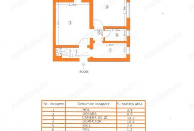 2 cam, et.3, 40mp, bl.caramida, cu C.T, fara imbunatatiri,Intr.Buzesti - 2