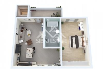 Apartament 2 camere 39,6 mp , Zona Lacul lui Binder Apartament 2 camere 39,6 mp , Zona Lacul lui Binder - 2