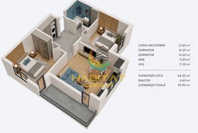 Apartament cu 3 camere decomandat în Central - 7