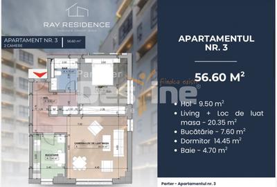 Apartament cu 2 camere decomandat în Cornitoiu - 3