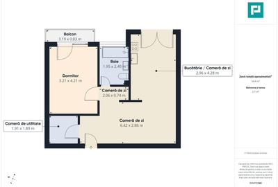 Apartament cu 2 camere, mobilat în Oncea - 10
