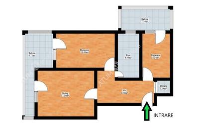Apartament 2 camere 2 balcoane loc de parcare Doamna Stanca Sibiu - 8