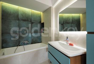 Penthouse cu 4 camere semidecomandat, mobilat în Barbu Văcărescu - 17