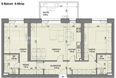 Apartament 3 Camere 92 MP | Parcare Inclusa | Promenada Mall - 3