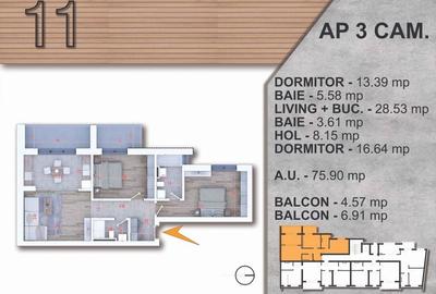 Apartament 3 camere  87 mp bloc tip BOUTIQUE - 5