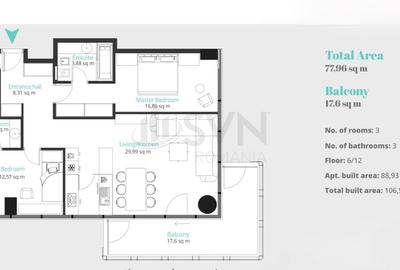 REA1023610 Apartament 3 camere I Up Site Floreasca - 2