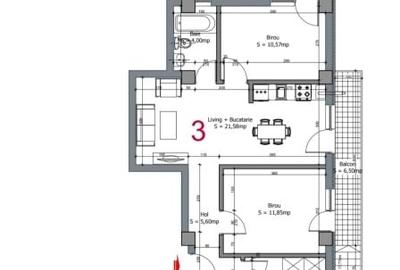 Apartament  4 camere - ultracentral Otopeni cu 2 parcari subterane-TVA inclus - 6