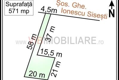 Teren intravilan de 571 mp, în Băneasa