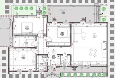 Casa noua mediteraneana pasiva 3 camere, 105 mp utili, teren 630 mp, drum privat - 2