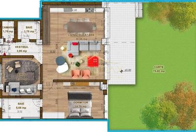 Apartament de vanzare 3 camere + curte 75mp***Domenii - 11