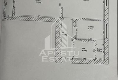 Apartament 2 camere semidecomandat, etajul 2, zona Dambovita - 11