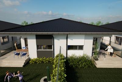 Duplex 3 camere, 76mp utili, teren 285mp, P+Pod in Bucovat - 2