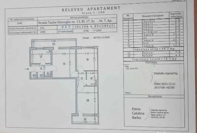 Apartament cu 3 camere semidecomandat în Berceni
