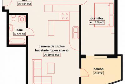 Apartament cu 2 camere decomandat în Gheorgheni - 2