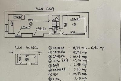Casă cu 3 camere în Centrul Civic
