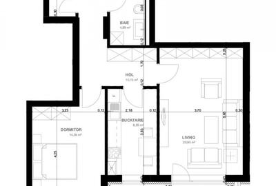 Apartament 2 camere Alphaville Trei Brasov Corp B - 3