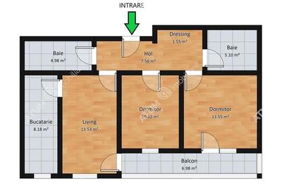 Apartament de 3 camere cu 2 bai si balcon in zona Brana/Unimat - 5