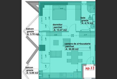 Apartament de vanzare, 2 camere, 66.89mpc, etaj 1, comision 0% - 2
