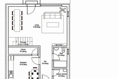 Casă cu 4 camere cu Teren 250 Mp în Odăi