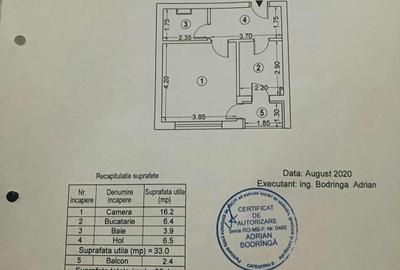 Garsonieră decomandată, mobilată în Lujerului - 9