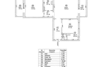 Apartament cu 2 camere semidecomandat, mobilat în Bucovina