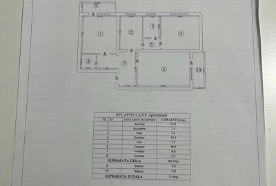 Apartament cu 3 camere semidecomandat, mobilat în Tătărași - 6