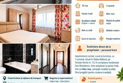 Garsonieră decomandată în Valea Adâncă