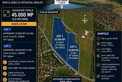Teren de 45000 mp, în Agigea