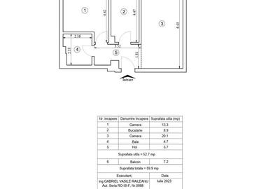 Apartament cu 2 camere decomandat în Central