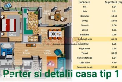 Casă cu 5 camere cu Teren 303 Mp în Berceni
