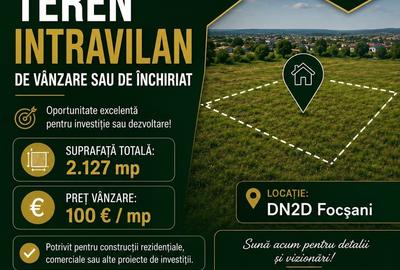 Teren de 2127 mp, în Central
