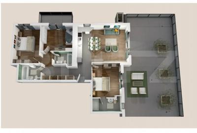Apartament cu 4 camere semidecomandat în Central - 1