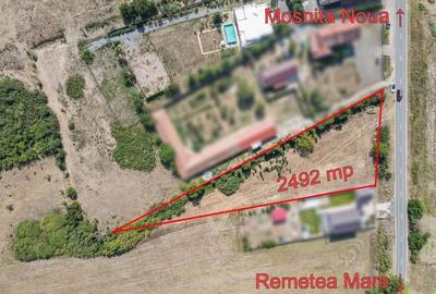Teren Construcții intravilan de 2492 mp, în Bucovăț (Remetea Mare)