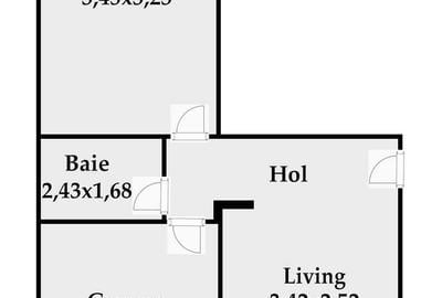 Apartament cu 3 camere decomandat în Central