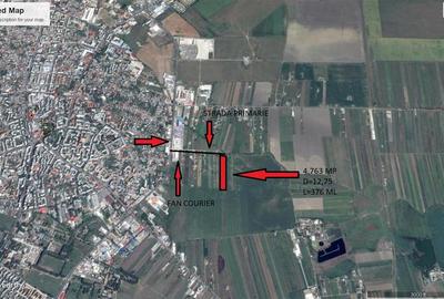 Teren extravilan de 4763 mp, în Est