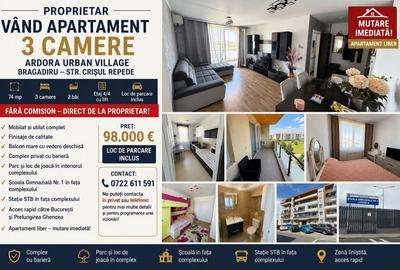 Apartament cu 3 camere decomandat în Exterior Vest - 2