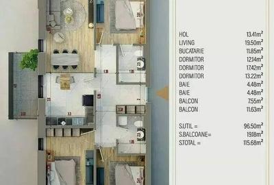 Bloc Boutique Finalizat Titan-Pallady 4 Camere Finisaje Pemium - 2